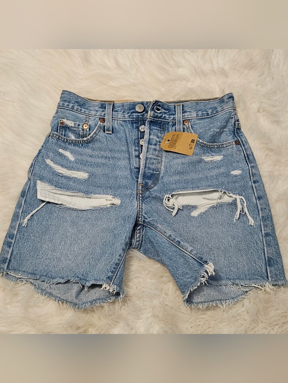 Levi's Distressed Women's Denim Jean Shorts
